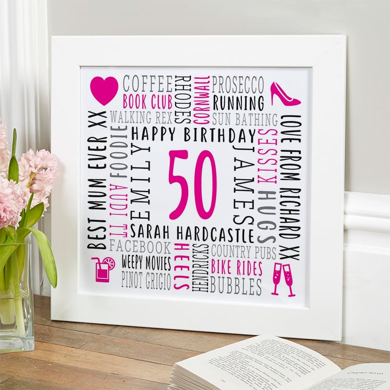 50th Birthday Gift for Women, 50th Birthday Gift for Her, 50th Birthday Gifts for Her, Happy 50th Birthday, 50th Birthday, Personalized Gift