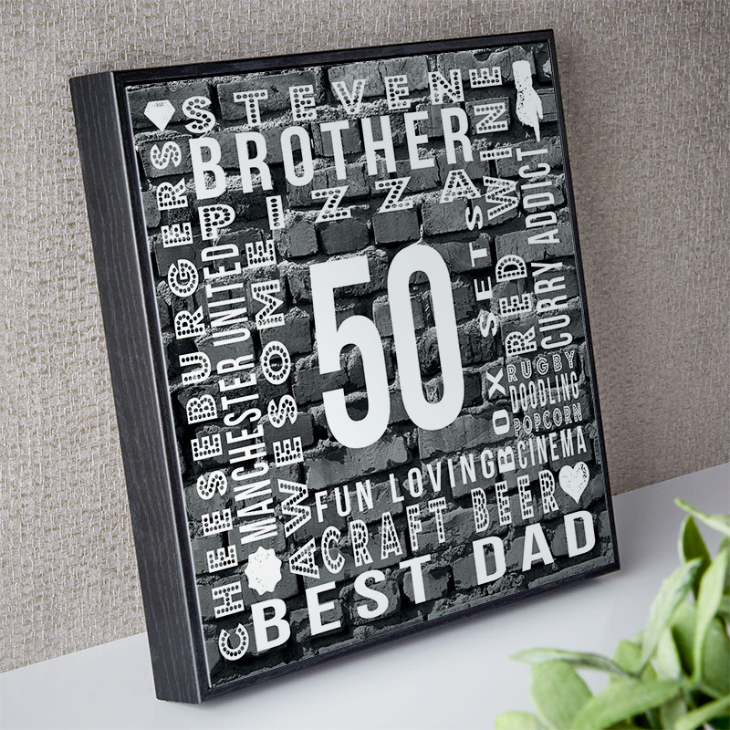 unique 50th birthday present idea for men year of birth personalized print