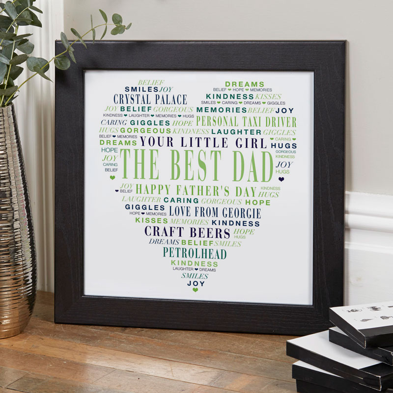 Gifts For Dad Personalized Word Pictures